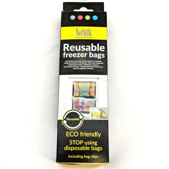 Reusable Freezer Bags with Clip Set of 4