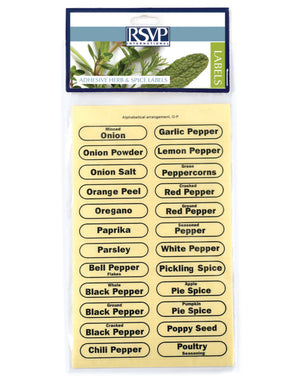 RSVP Clear Spice Labels