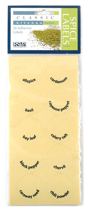 RSVP Clear Round Spice Labels
