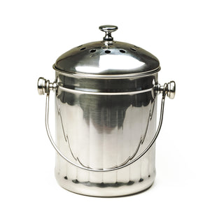 RSVP Small Stainless Steel Compost Pail