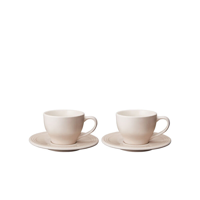 Le Creuset Classic Cappuccino Cup & Saucer Set of 2, Meringue