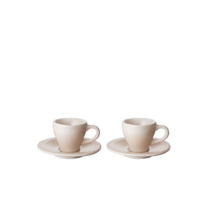 Le Creuset Classic Espresso Cups & Saucers set of 2, Meringue
