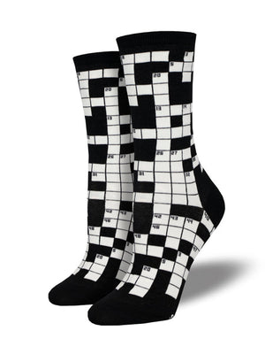 Women's Socks "Sunday Crossword"