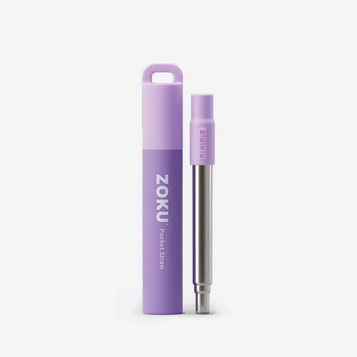 Zoku Slide Straw with Case (Multiple Colours)