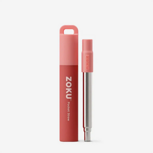 Zoku Slide Straw with Case (Multiple Colours)