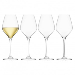 Final Touch Lead-Free Crystal  White Wine Glasses Set of 4