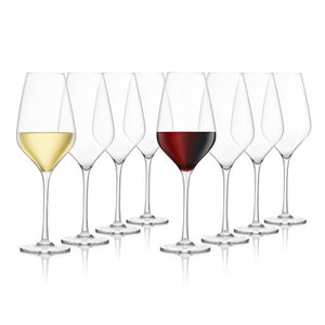 Final Touch Lead-Free Crystal Everyday Wine Glasses Set of 8