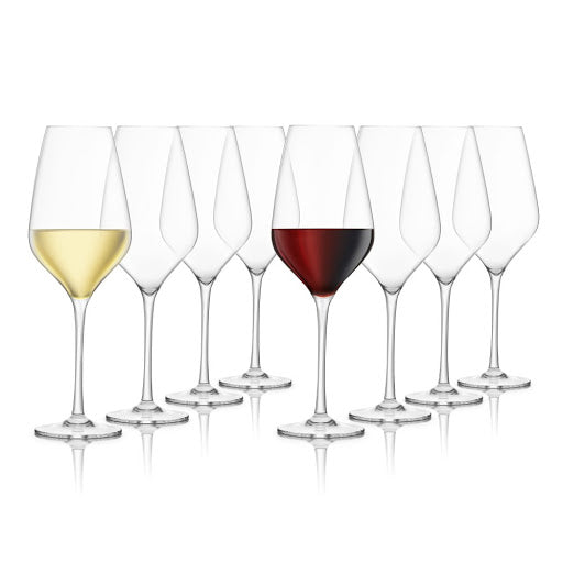 Final Touch Lead-Free Crystal Everyday Wine Glasses Set of 8