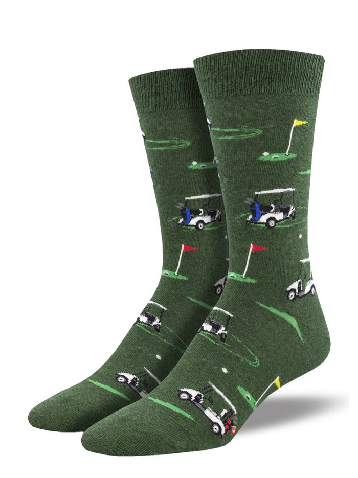 Men's Socks "Putting Around" Dark Green