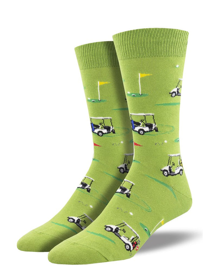 Men's Socks "Putting Around" Light Green