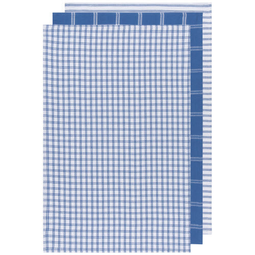 Tea Towel Set of 3  Tic-Tac-Toe Royal Blue