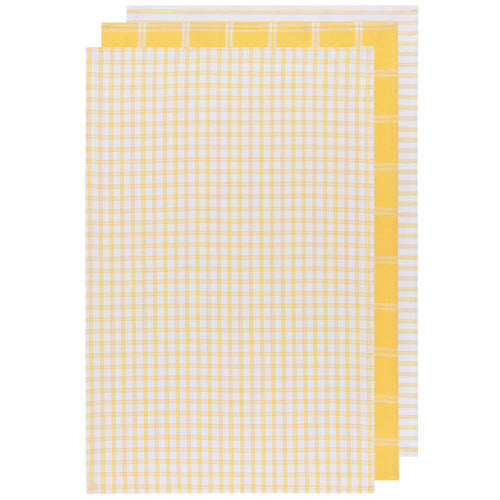 Tea Towel Set of 3  Tic-Tac-Toe Lemon