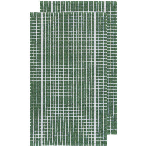 Terry Tea Towel Set Elm Green