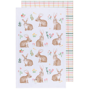 Tea Towel Set of 2 Easter Bunny