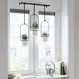 Triflora Hanging Planter- Black