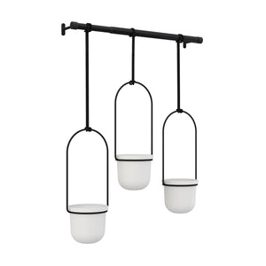 Triflora Hanging Planter- Black